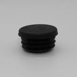 1-1/4" 10-14 Gauge Round Black Poly Insert Glide  Matte Finish 1351-U-70