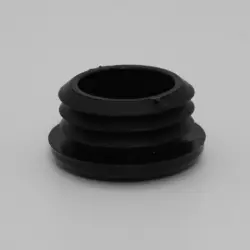 1-1/2" 10-14 Gauge Round Black Poly Insert Glide  Matte Finish 1226-U-70