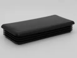 2" X 4" 10-14 Gauge Rectangular Black Poly Insert Glide  Matte Finish 1412-U-14