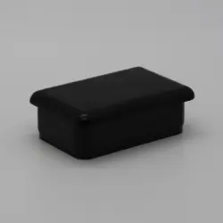 1" X 1-1/2" 16 Gauge Rectangular Black Abs Insert Glide  Insert Section Od 0.88" X 1.38" 1299-8