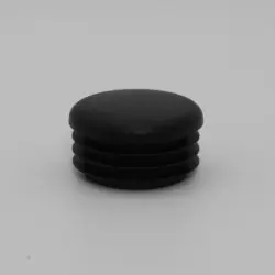 1-1/8" 14-20 Gauge Round Black Poly Insert Glide Matte Finish  Insert Fins Od 1.06" 1448-U-19