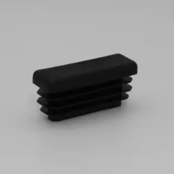 1/2" X 1-1/2" 14-20 Gauge Rectangular Black Poly Insert Glide  Matte Finish 1480-U-70