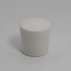 1/2" Id Round White Poly Slendacap  0.60" Tall Sidewall 1441-W