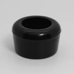 1" Id Round Black Poly Reducing Cap With 3/4" Hole  1/2" Sidewall Length 1443-3/4-Rc