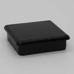 1-3/4" 14 Gauge Square Black Abs Insert Glide Insert Section Rib Od 1.595-1.605 1580-8
