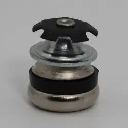 7/8" 16-18 Gauge Round Cushioned Swivelglide 15/16" Od Np Steel Base 8253-67