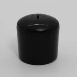 7/8" Id Round Black Medium To Heavy Duty Poly Cap  Sidewall Length 0.78 1716-6