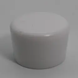 1" Id Round White Medium-Heavy Duty Poly Cap  Flat Bottom 1719-Hd-W-25