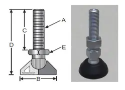 2-3/8” Dia Base (Stud Style, Metric)