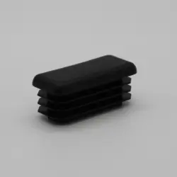 5/8" X 1-3/8" 14-20 Ga Rect Black Poly Insert Glide  Matte Finish 1262-U-19