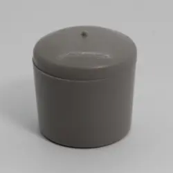 7/8" Id Round Light Gray Medium To Heavy Duty Poly Cap  Rounded Bottom 1708-Lg-6