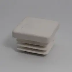 1" 10-14 Ga Sq White Poly Insert Glide  Matte Finish 1188-U-W-14