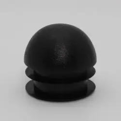 1-1/2" 14-19 Gauge Round Black Poly Ball Glide Insert  Matte Finish On Ball 1367-U-Bg-T-49