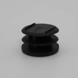 1" 14-23 Gauge Round Black Poly Insert  Matte Finish 1139-U-49