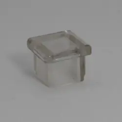 5/8" 18 Gauge Square Clear Polypropylene Insert Glide  Insert Section Od 0.532 1174-C-8