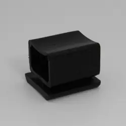 7/16" Tall X 5/8" Wide Id Rect Blk Poly Stand Off Cap  0.82" Sidewall Length 103Pb-0854